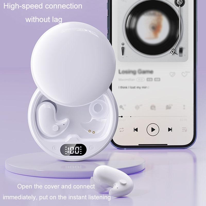 Wireless Sleep Earphones Bluetooth 5.3 TWS – Mini, Side-Sleeping, Running & Sports, White