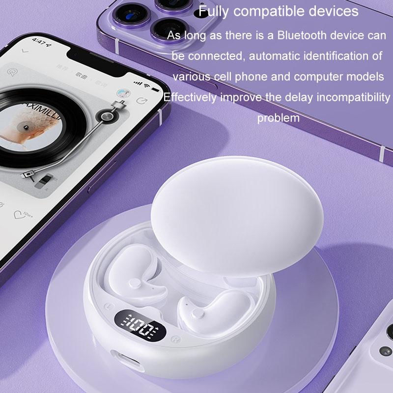Wireless Sleep Earphones Bluetooth 5.3 TWS – Mini, Side-Sleeping, Running & Sports, White