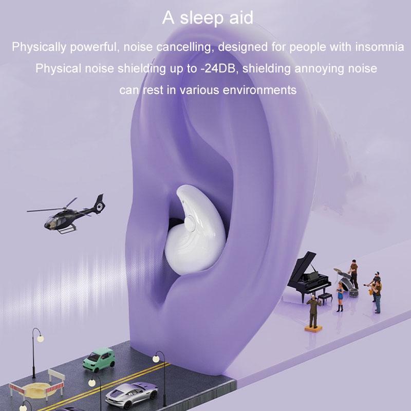 Wireless Sleep Earphones Bluetooth 5.3 TWS – Mini, Side-Sleeping, Running & Sports, White