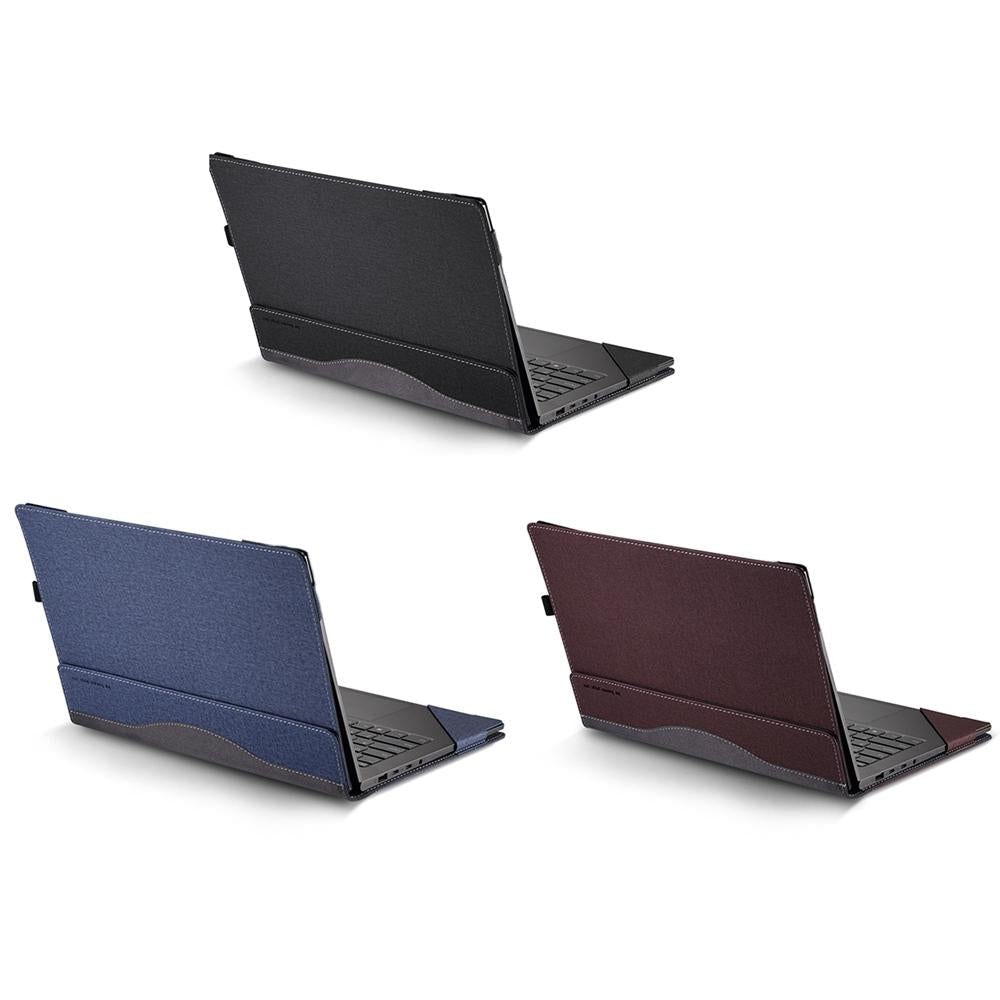 15.6-Inch Protective Leather Laptop Case with Stand – Black Sleeve for Samsung Galaxy Book Flex 2020