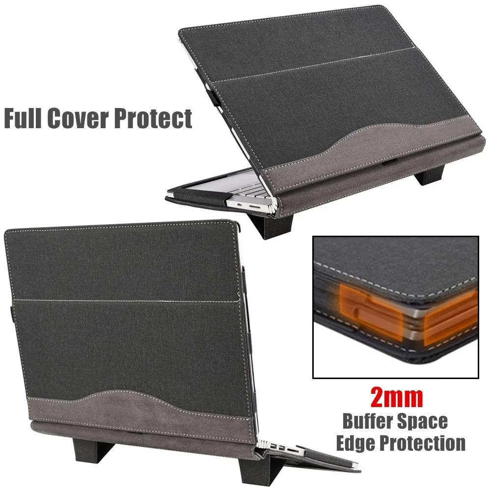 15.6-Inch Protective Leather Laptop Case with Stand – Black Sleeve for Samsung Galaxy Book Flex 2020