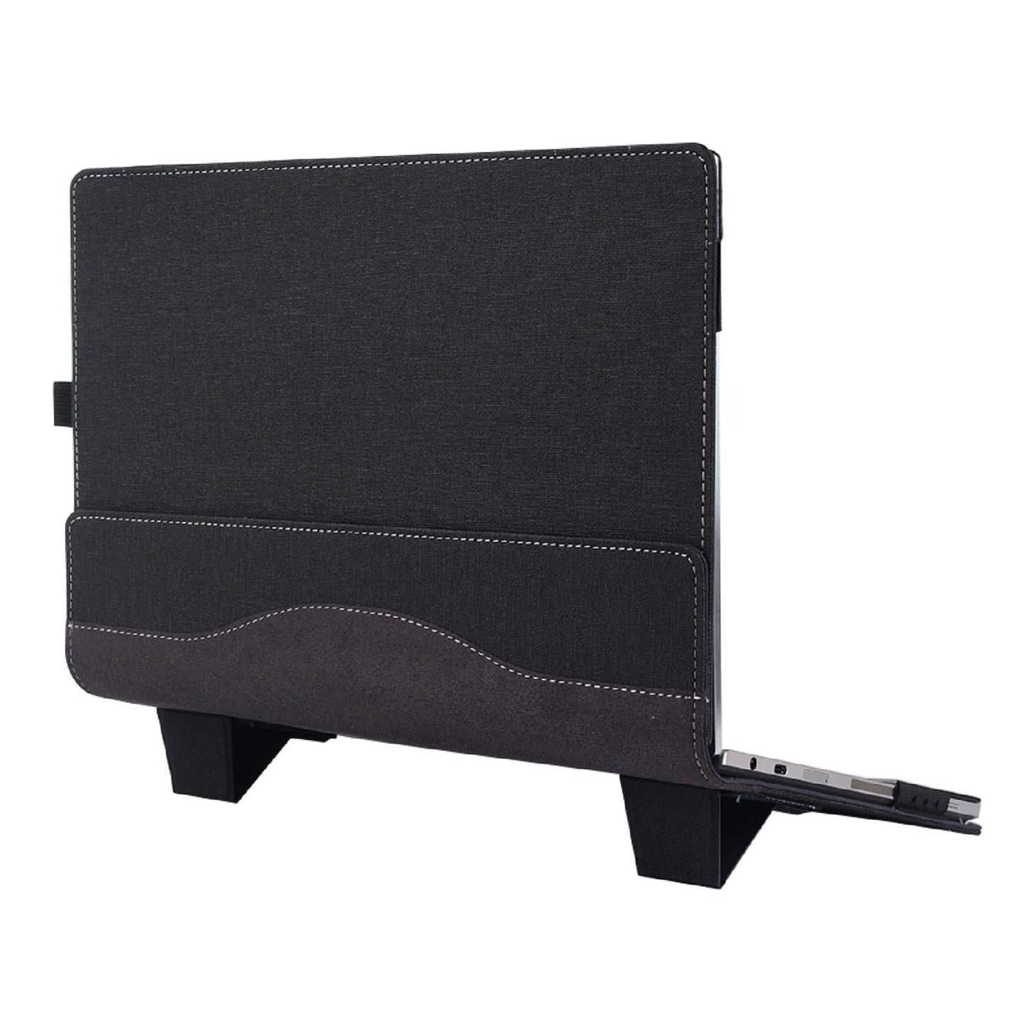 15.6-Inch Protective Leather Laptop Case with Stand – Black Sleeve for Samsung Galaxy Book Flex 2020