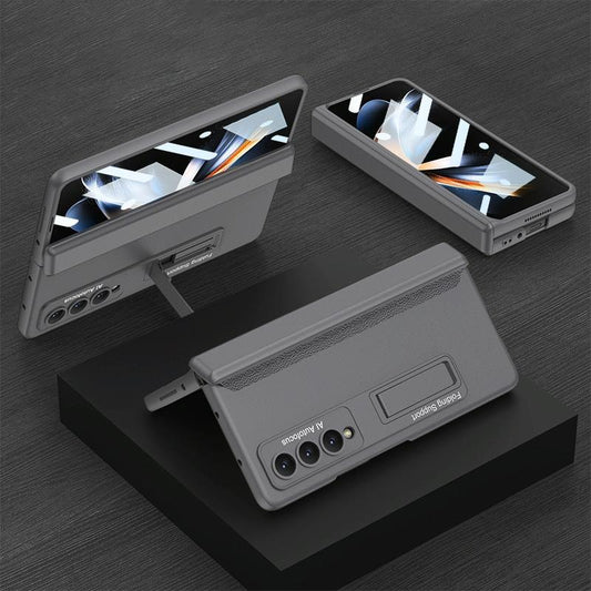 Magnetic Hinge Case for Samsung Galaxy Z Fold4 5G – Foldable, Slim & Compact Design – Grey