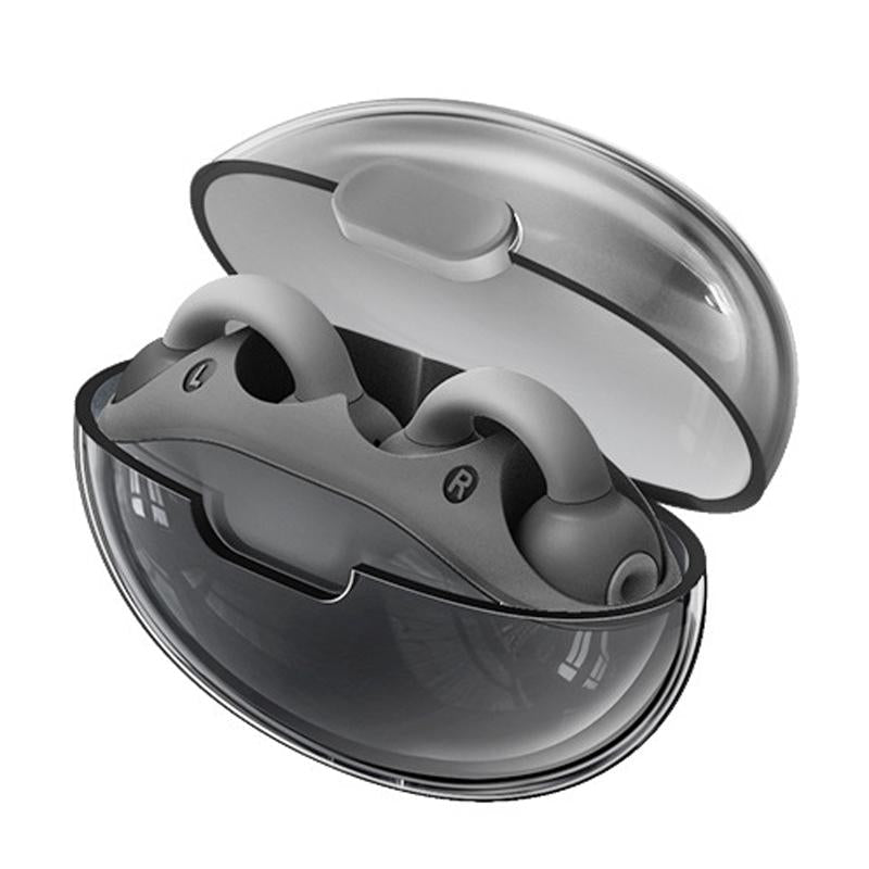 Wireless Bluetooth Earphone with Transparent Ear Clip – OWS Sports Headset, Star Black