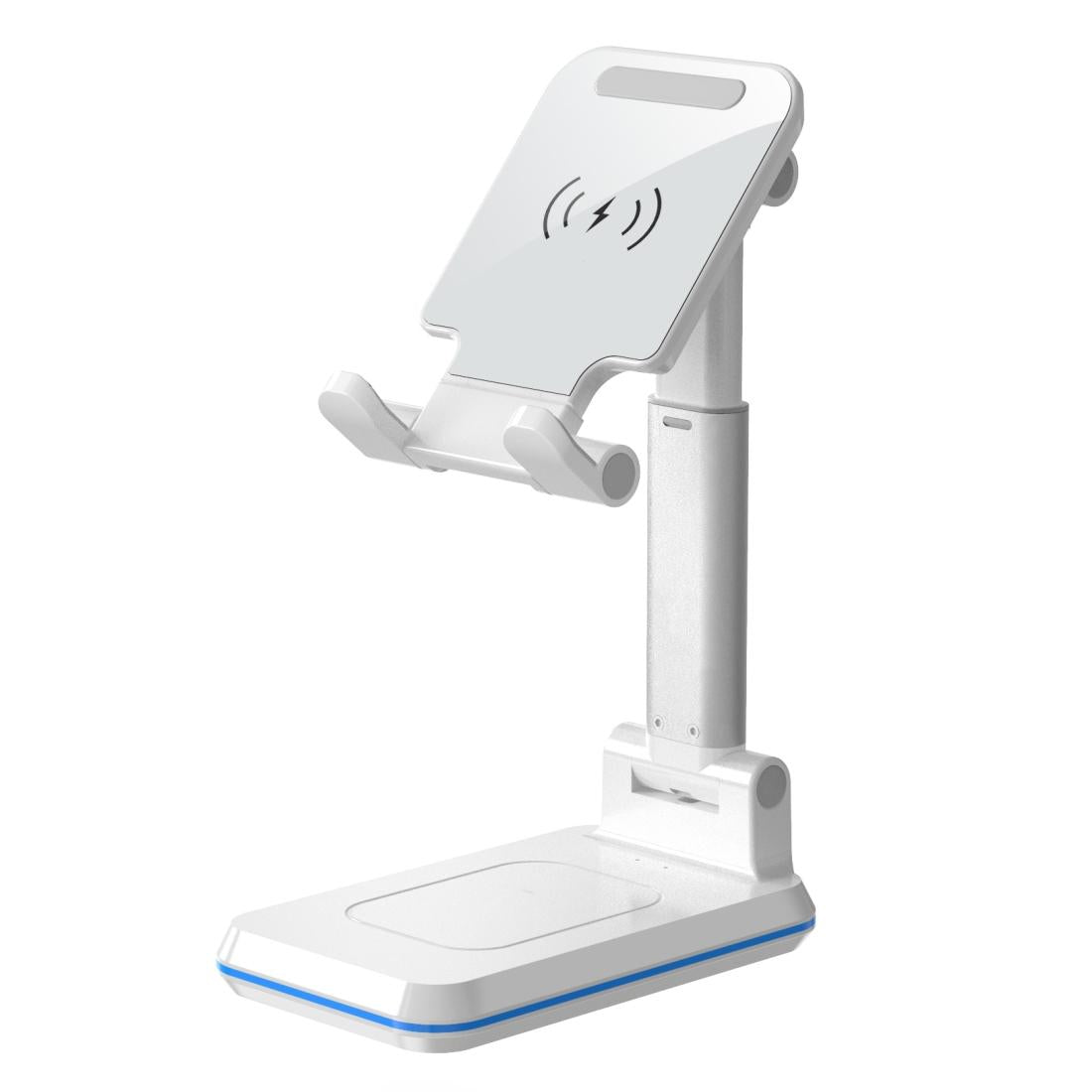 Portable 2-in-1 Wireless Charging Stand – Single Device Fast Charger – Black