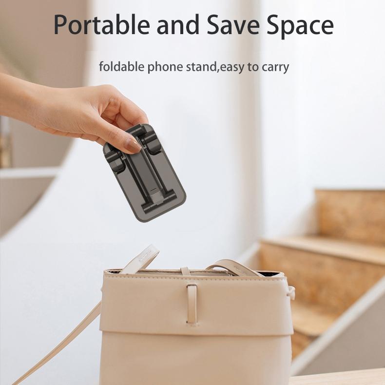 Portable 2-in-1 Wireless Charging Stand – Single Device Fast Charger – Black