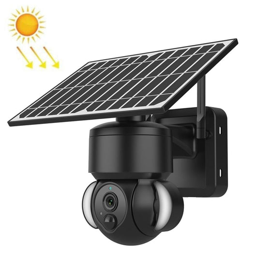3MP Solar 4G Dome Camera – IP66 Waterproof, PIR Motion Detection, Night Vision & Two-Way Audio – Black