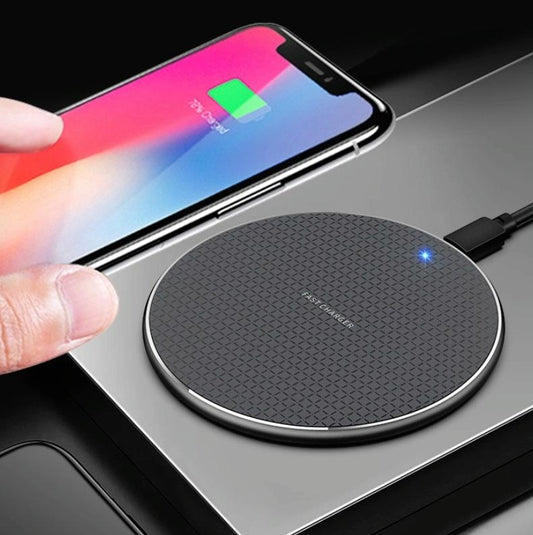 10W Universal Wireless Charger with 50cm Cable | Fast Qi-Compatible Charging Pad for Phones