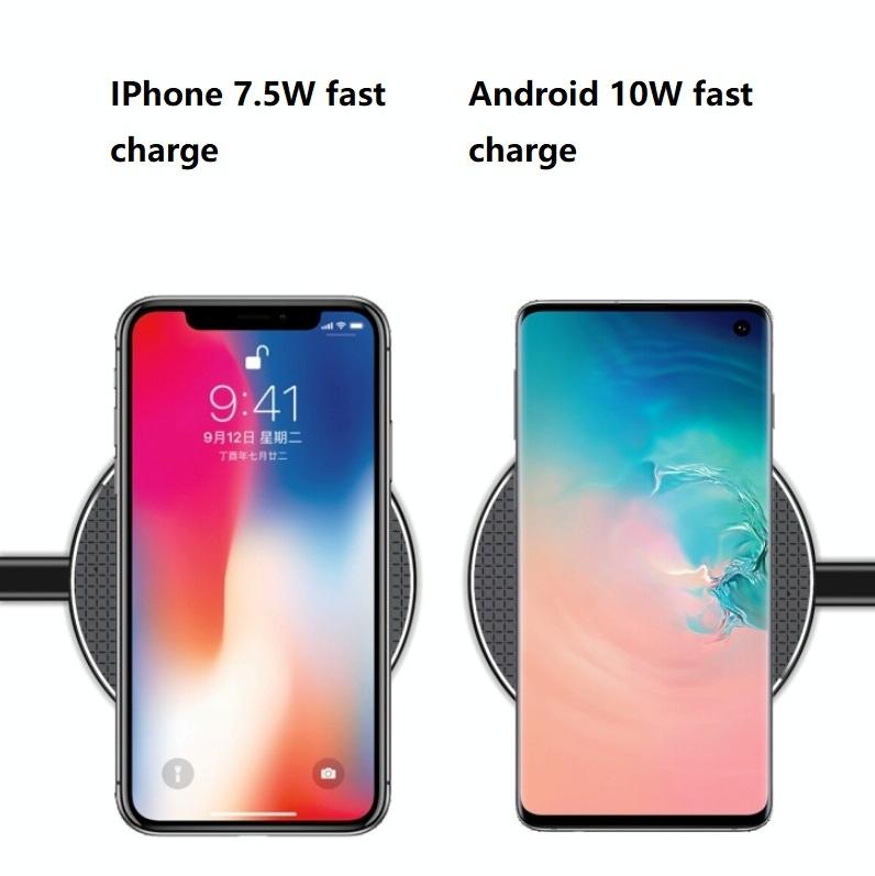 10W Universal Wireless Charger with 50cm Cable | Fast Qi-Compatible Charging Pad for Phones