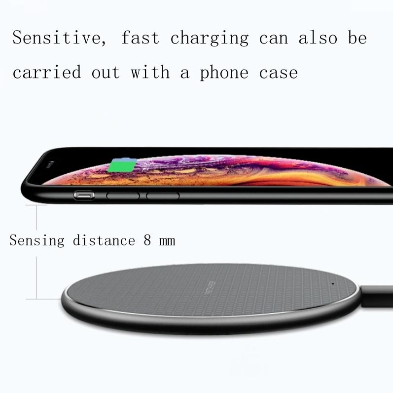 10W Universal Wireless Charger with 50cm Cable | Fast Qi-Compatible Charging Pad for Phones