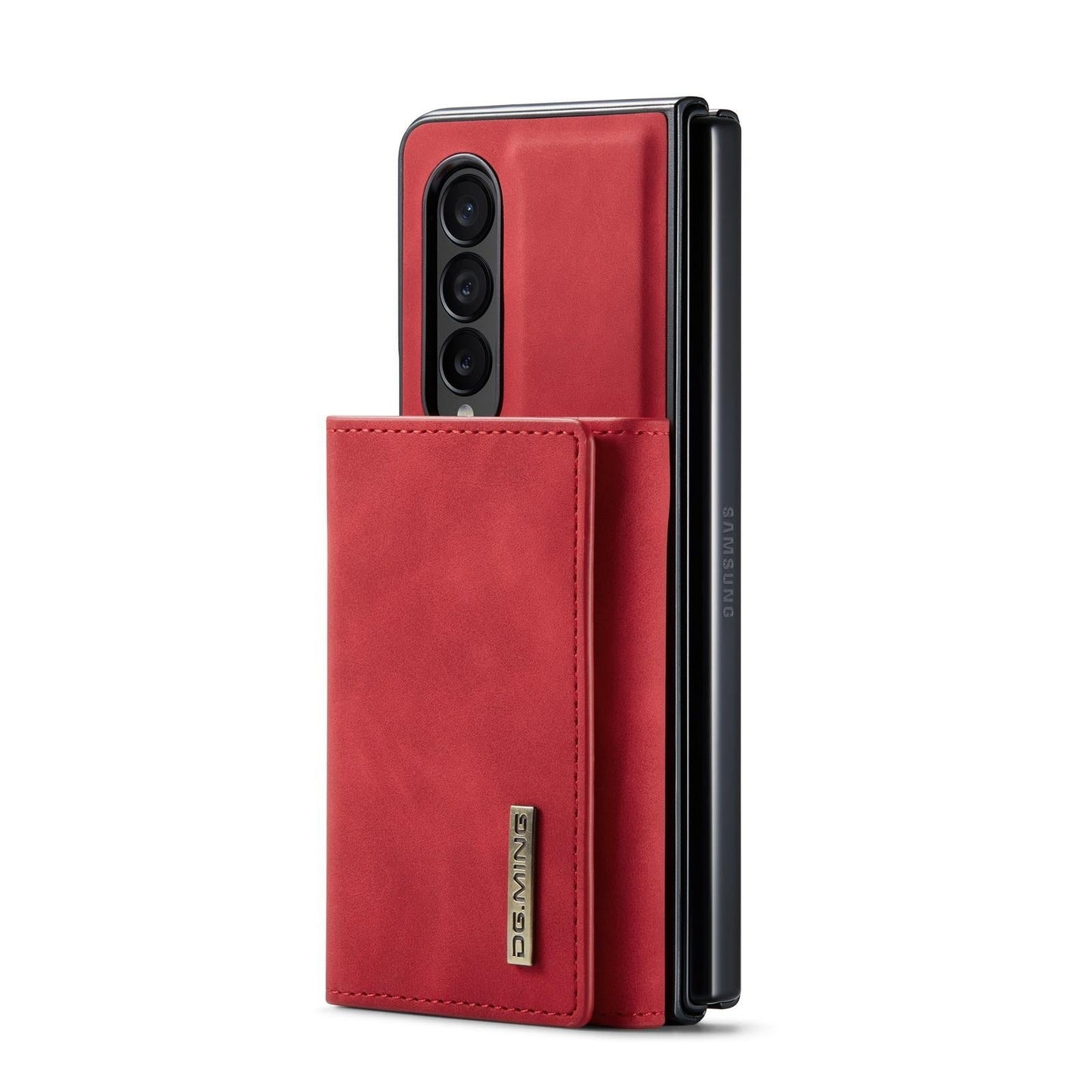 Wallet Case for Samsung Galaxy Z Fold4 5G – 3-Fold Design, Multi-Card Holder, Kickstand Cover – Green