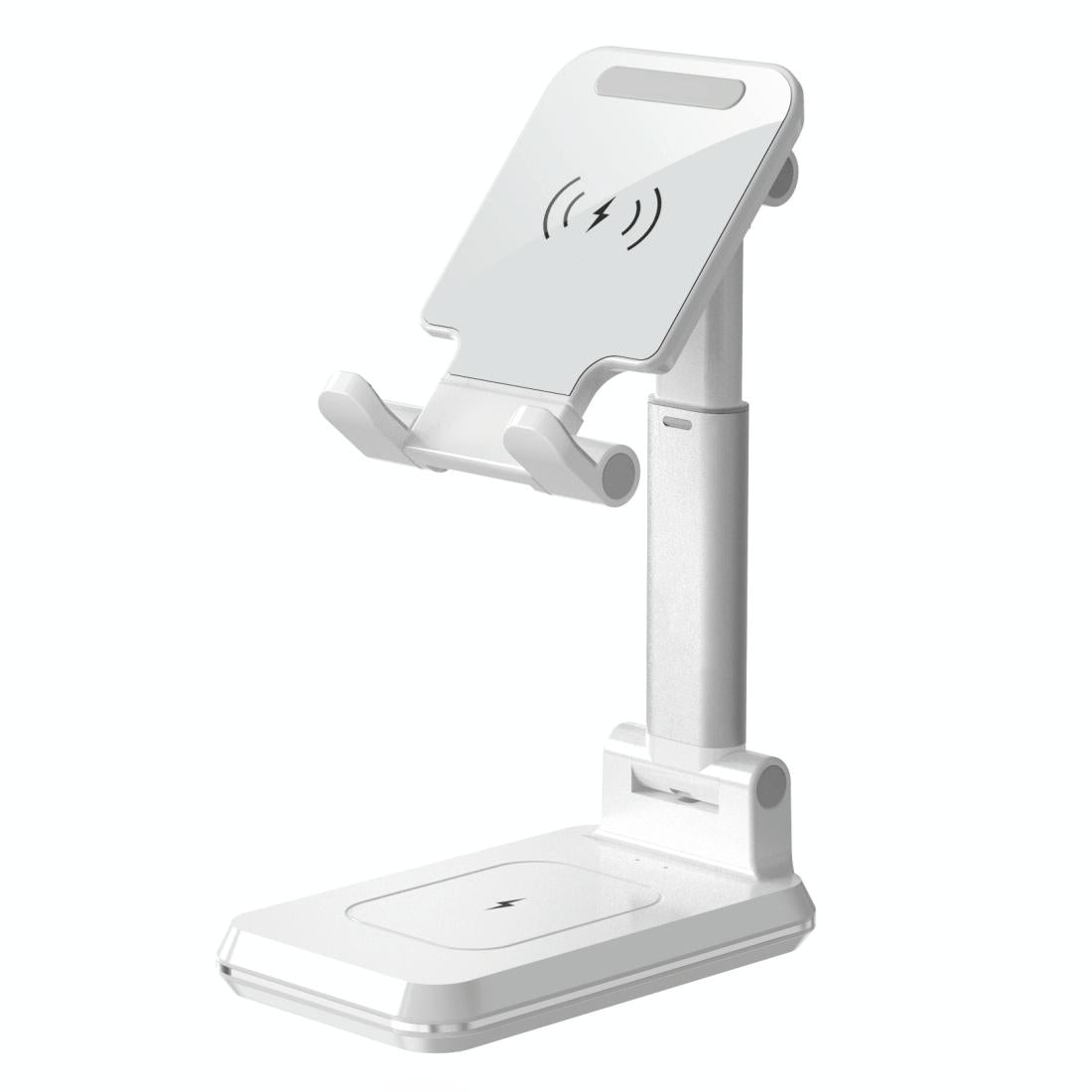 Portable 2-in-1 Wireless Charging Stand – Dual Device Fast Charger – Black