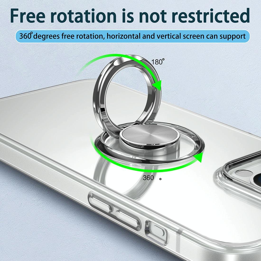 Slim TPU Phone Case with Ring Holder for iPhone 15 – Shockproof & Secure Grip Design