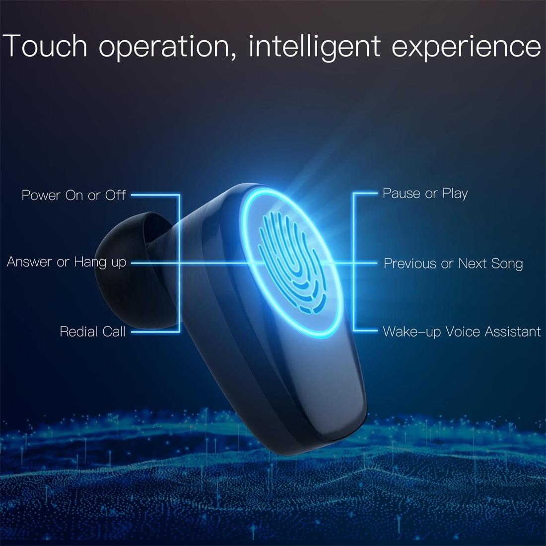 Multi-Function Waterproof Bluetooth Headset – Wireless In-Ear Design with Mic for Music, Calls & Sports