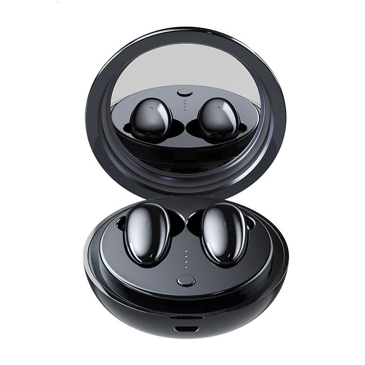 TWS-9 Wireless Stereo Earphones with Charging Box – Bluetooth 5.0, Black, In-Ear Design for Music & Calls