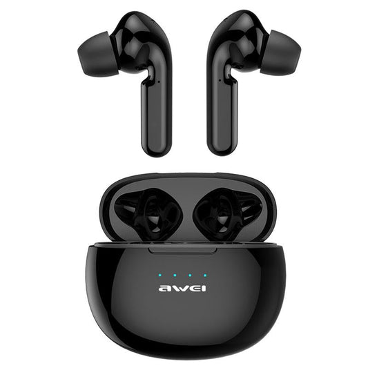 T15 TWS Wireless Sports Headset – Bluetooth 5.0, Charging Case, Sweatproof, Secure Fit, Clear Sound – Black