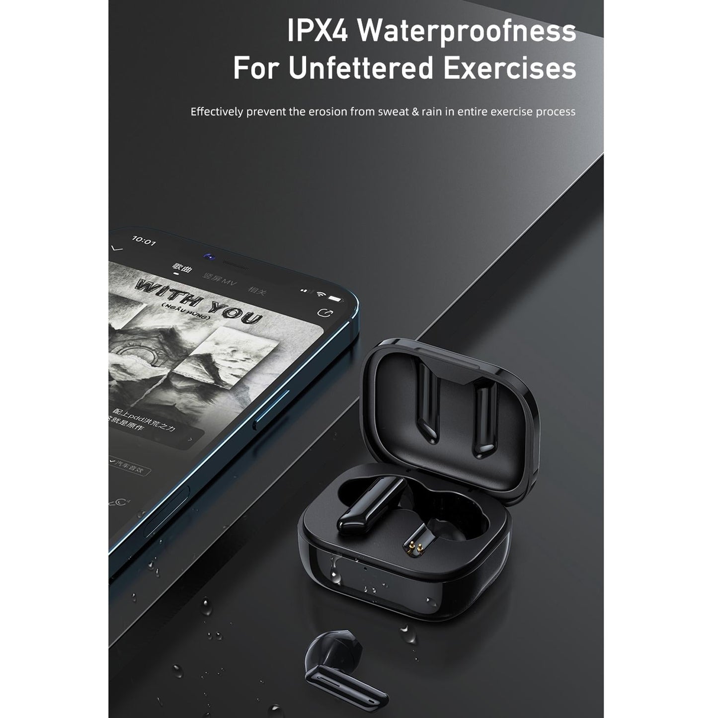 T36 True Wireless Stereo Bluetooth 5.0 Earphones – In-Ear TWS Headphones, Black