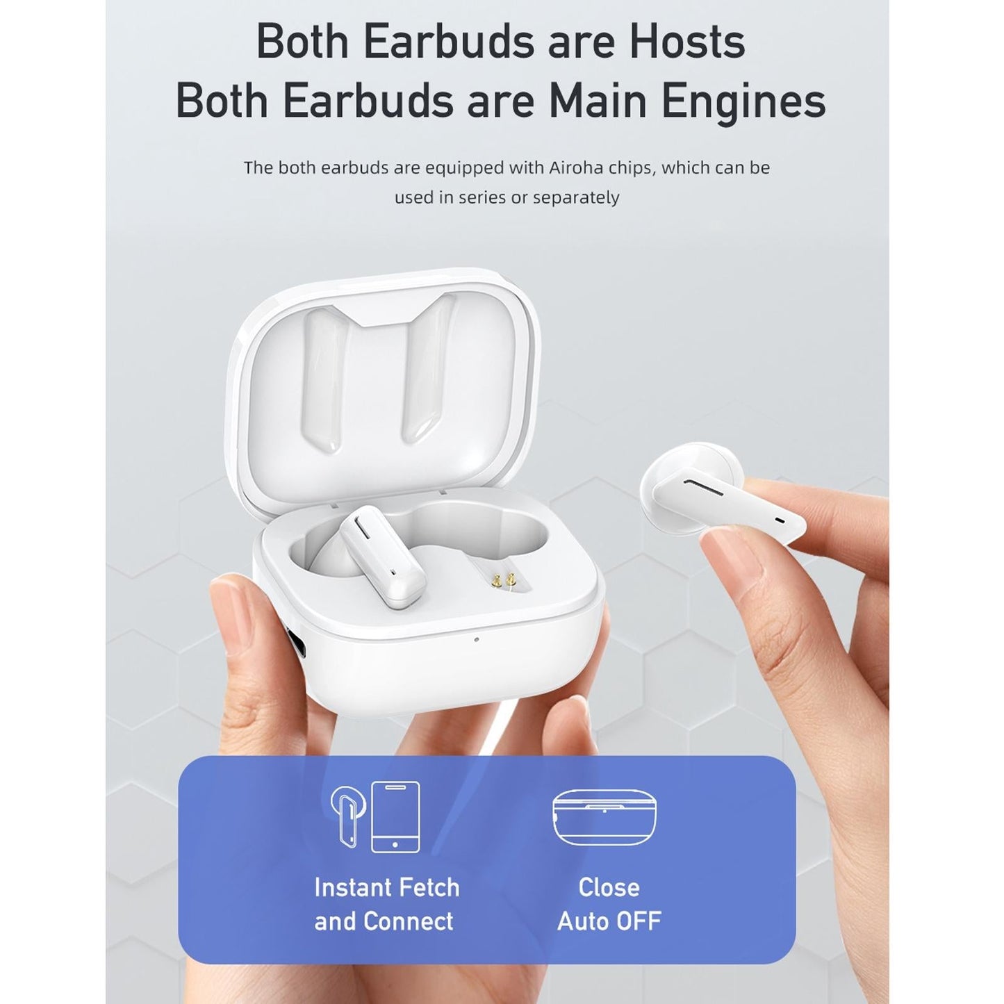 T36 True Wireless Stereo Bluetooth 5.0 Earphones – In-Ear TWS Headphones, Black