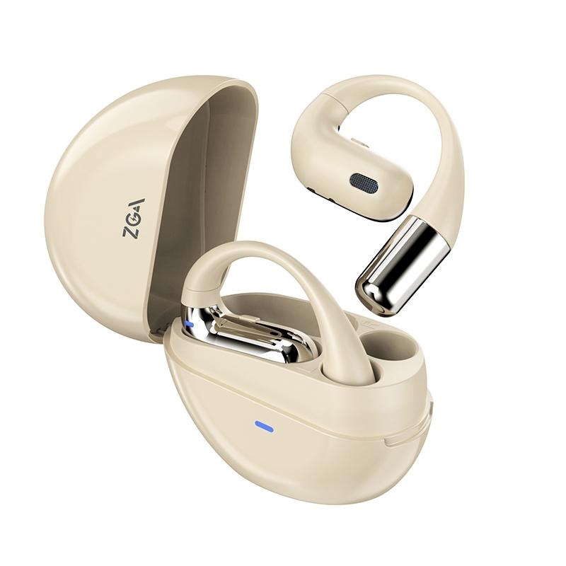 Phantom ZGA GS13 Open-Ear Wireless Bluetooth Earphones – Lightweight Design, Beige