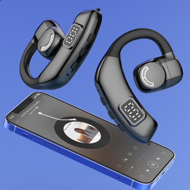 Wireless Earbuds with Digital LED Display – Hi-Fi Stereo Sound, Bluetooth 5.0 – White