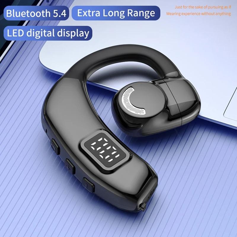 Wireless Earbuds with Digital LED Display – Hi-Fi Stereo Sound, Bluetooth 5.0 – White
