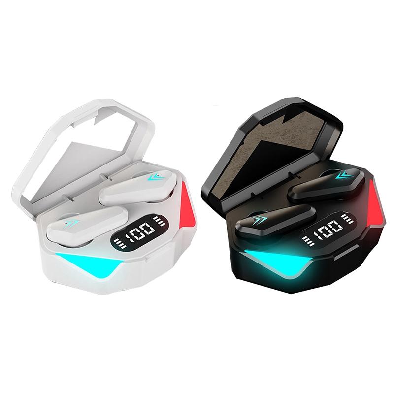 True Wireless Gaming Earbuds with Touch Control & LED Charging Case – Black, High-Fidelity Sound, Noise Cancelling