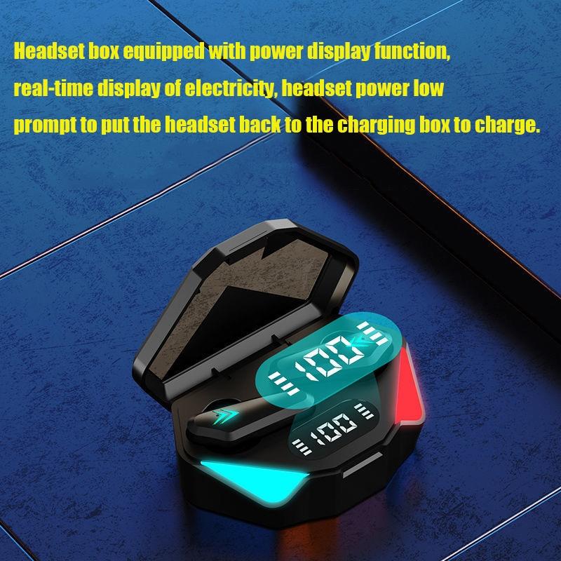 True Wireless Gaming Earbuds with Touch Control & LED Charging Case – Black, High-Fidelity Sound, Noise Cancelling