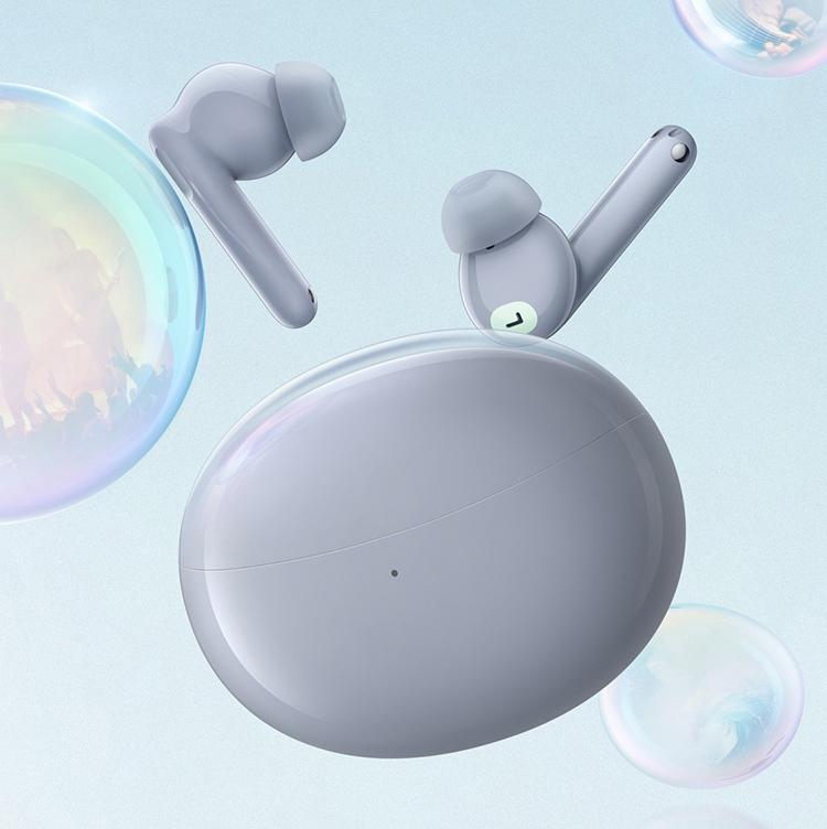 Wireless Active Noise-Cancelling Earbuds for Music & Gaming with Low Latency – Grey