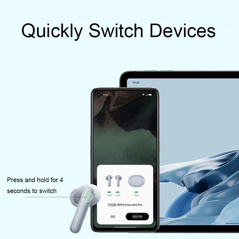 Wireless Active Noise-Cancelling Earbuds for Music & Gaming with Low Latency – Grey
