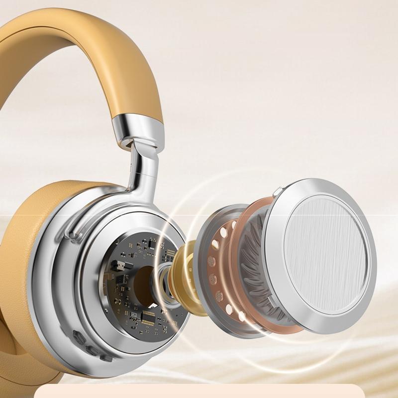 Retro Wireless Bluetooth Headset – Metal Head-Mounted Design, Silver & Black for Stylish Audio
