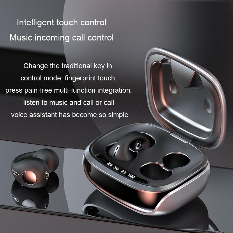 Wireless Bone Conduction Clip-on Bluetooth Headset – Noise Reduction, Lightweight & Comfortable – White