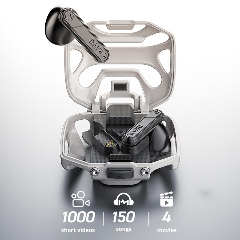 Wireless Bluetooth Earbuds with Hollow Design – White, In-Ear Style for Music & Calls
