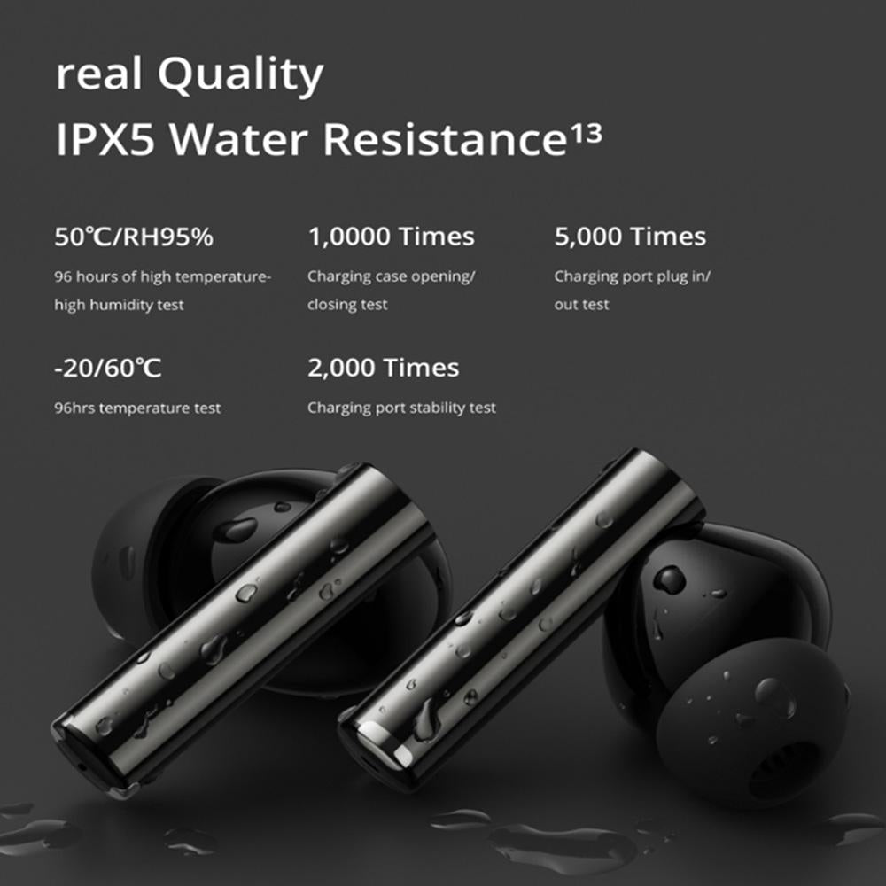 Wireless Bluetooth Earphones with 3D Spatial Sound & Active Noise Reduction – Black