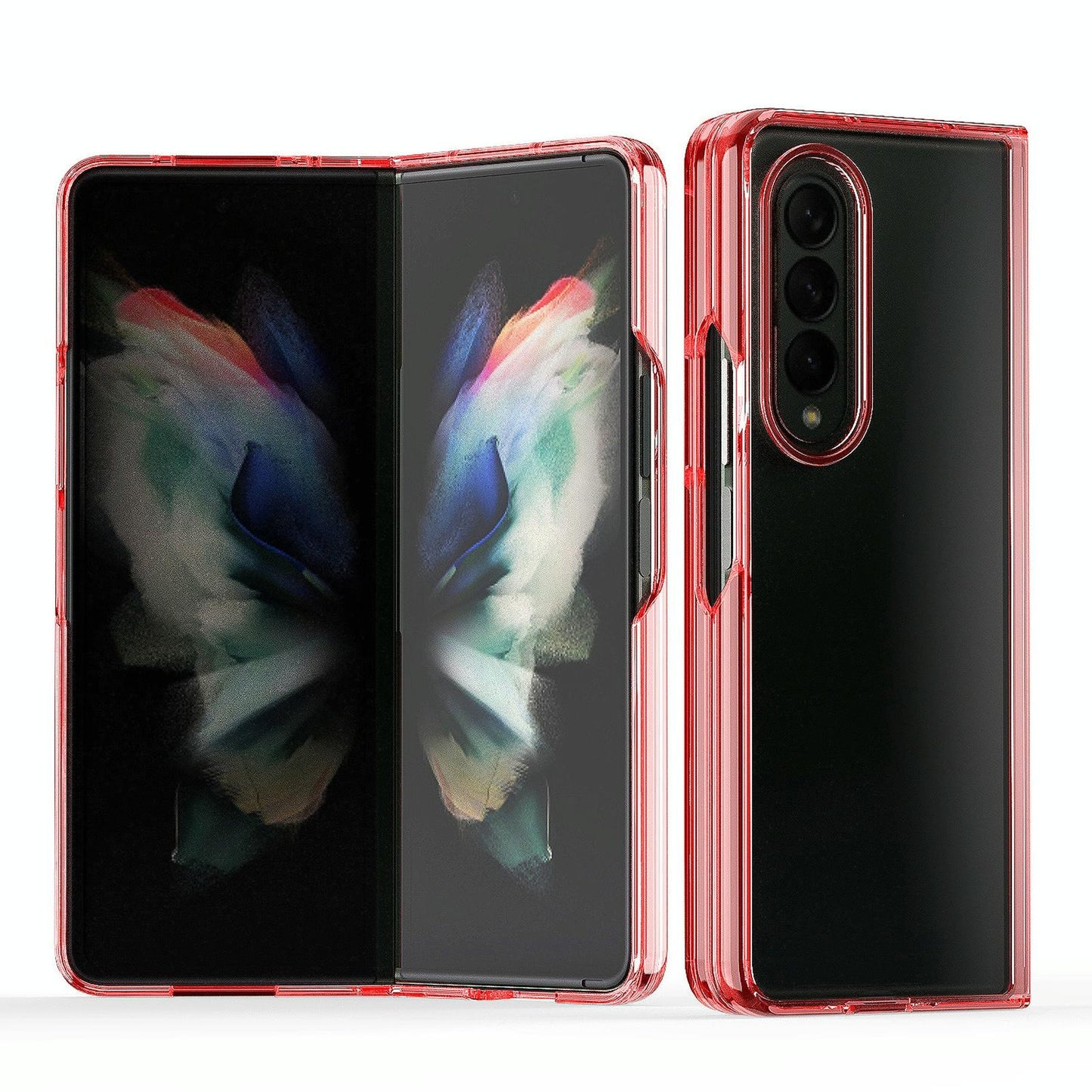 Clear Acrylic TPU Phone Case for Samsung Galaxy Z Fold4 5G – Slim Protective Cover – Black