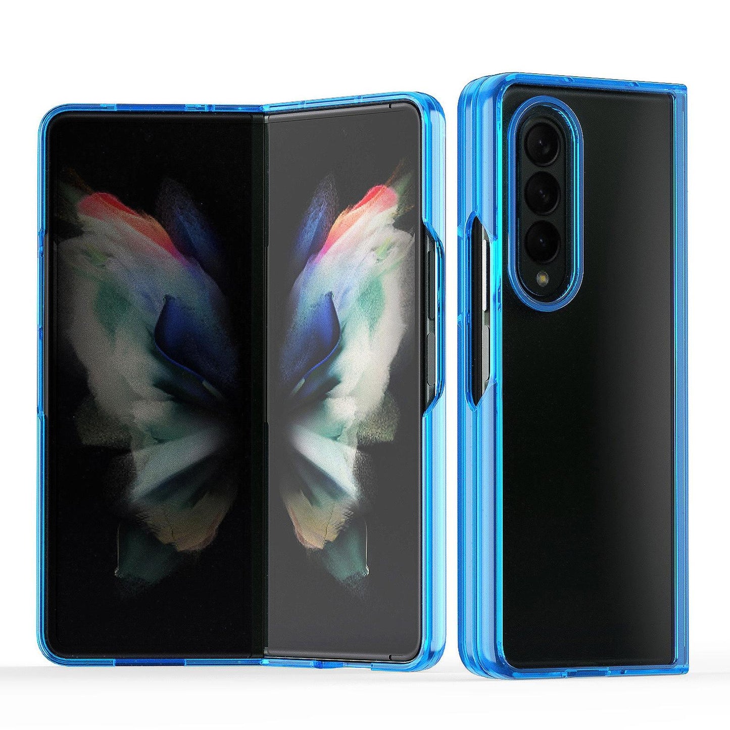 Clear Acrylic TPU Phone Case for Samsung Galaxy Z Fold4 5G – Slim Protective Cover – Black