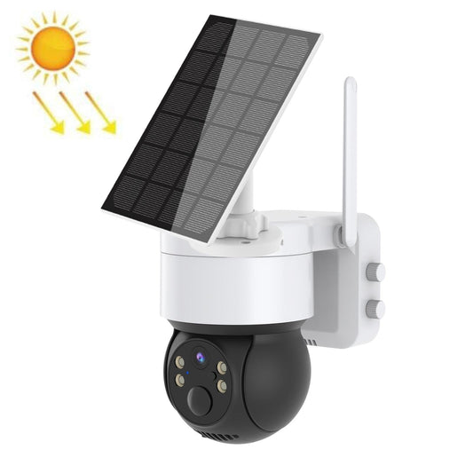 Wireless Solar Security Camera – 2MP HD, IP66 Waterproof, Outdoor Surveillance, Black