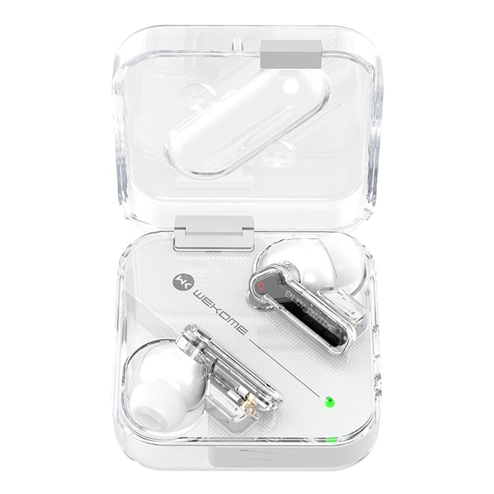 Vanguard Transparent Wireless Bluetooth Earphones – Black, Stylish Design, Clear Sound, Compact Charging Case