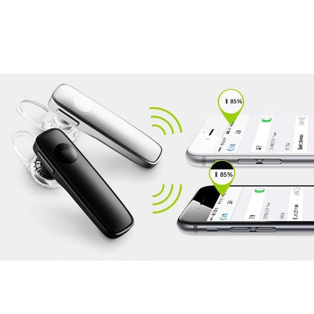 M165 Wireless Bluetooth Earphone – Car Ear-Hanging Type, Hands-Free, White