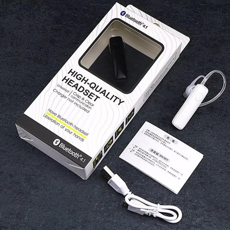 M165 Wireless Bluetooth Earphone – Car Ear-Hanging Type, Hands-Free, White