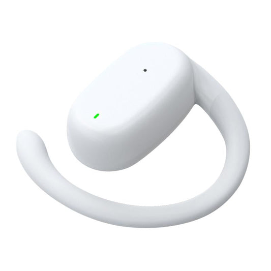 Wireless Single-Ear Bluetooth Earphone – Hanging Ear Design, Hands-Free Headset (White)