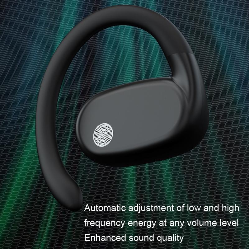 Wireless Single-Ear Bluetooth Earphone – Hanging Ear Design, Hands-Free Headset (White)
