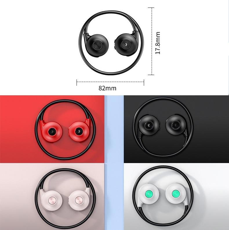 Bone Conduction Bluetooth Earphones with Stereo Vibration Speakers – Open-Ear Wireless Headphones (Pink)