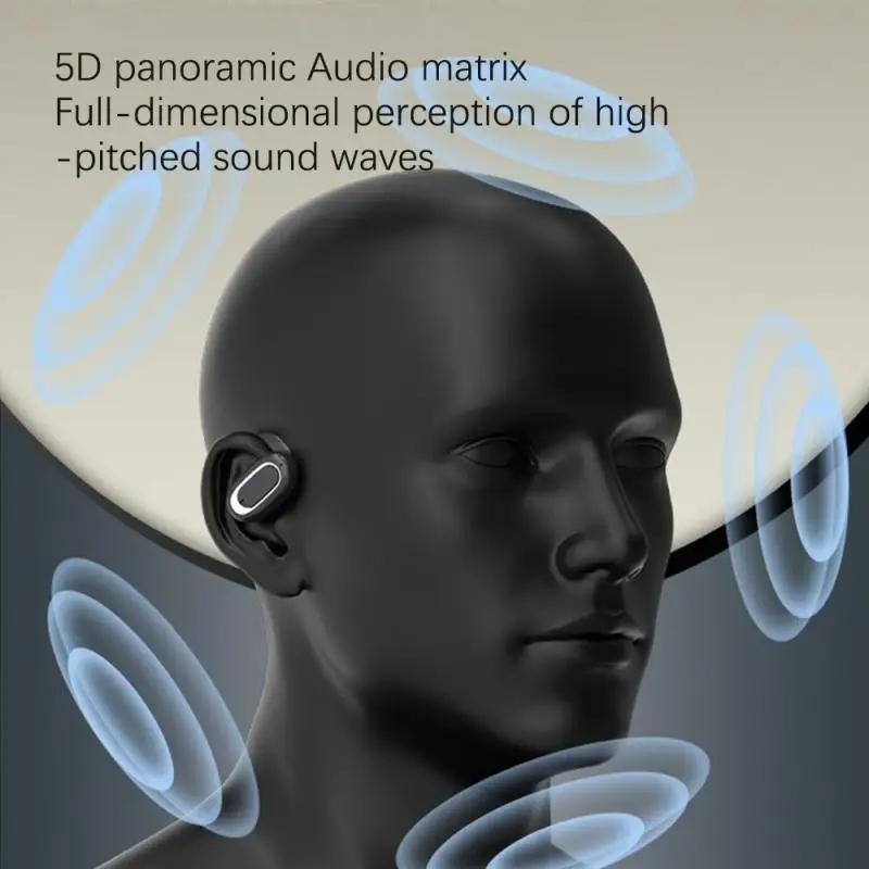 T35 OWS Adjustable Wireless Bluetooth Earphones – Noise Reduction, Open-Ear Sport Headset (White)
