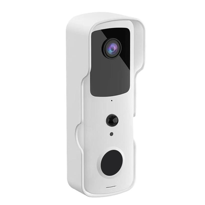 Smart WiFi Video Doorbell – White | Two-Way Intercom, Motion Detection & Night Vision