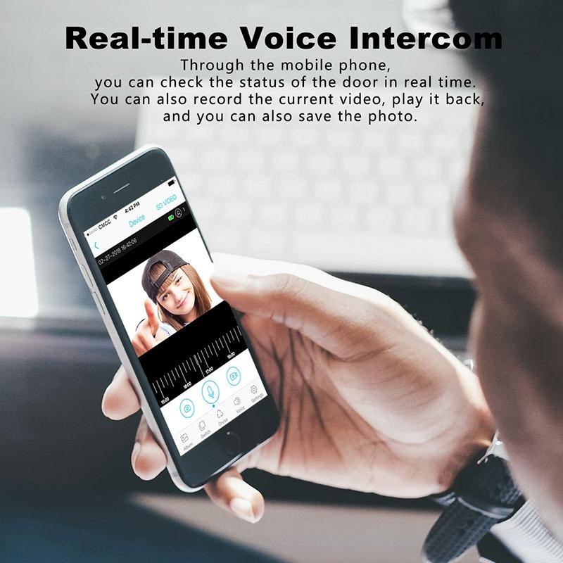 Smart WiFi Video Doorbell – White | Two-Way Intercom, Motion Detection & Night Vision