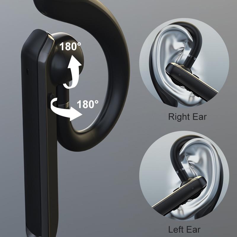880 Ear-Mounted Wireless Bluetooth Earphone with Noise Reduction – Blue, Hands-Free