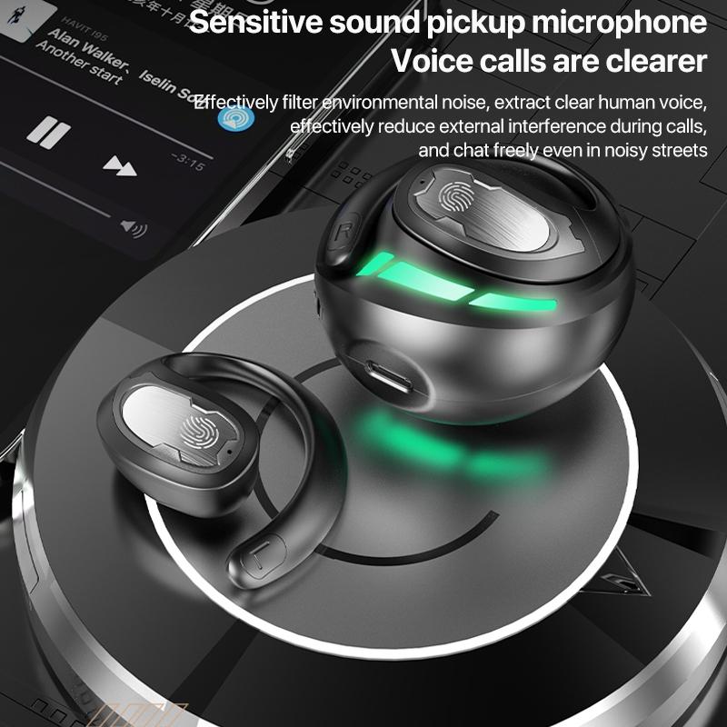 Wireless Bluetooth Earphones – Mechanical Planet Ear-Mounted Design, Hi-Fi Sound, Black