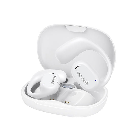 Wireless Bluetooth Earphone - Wk Va15 Air Conduction - Ear Hanging - White