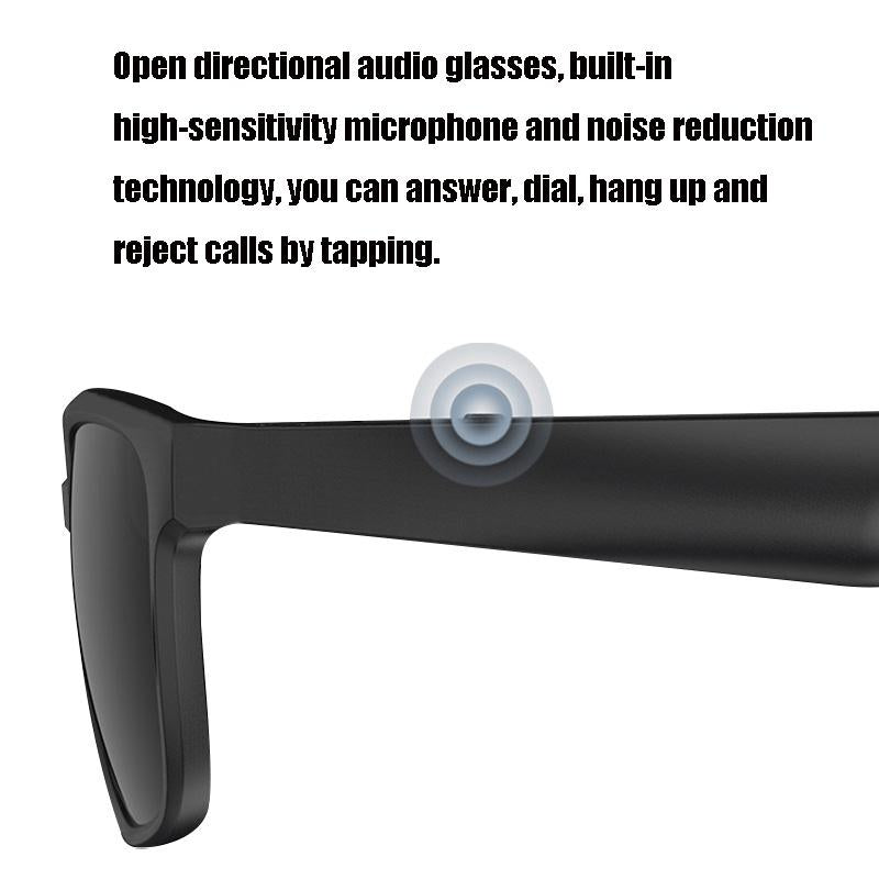 Bluetooth Smart Sunglasses with A12 Chip – Stylish Audio Glasses for Music & Calls – Black