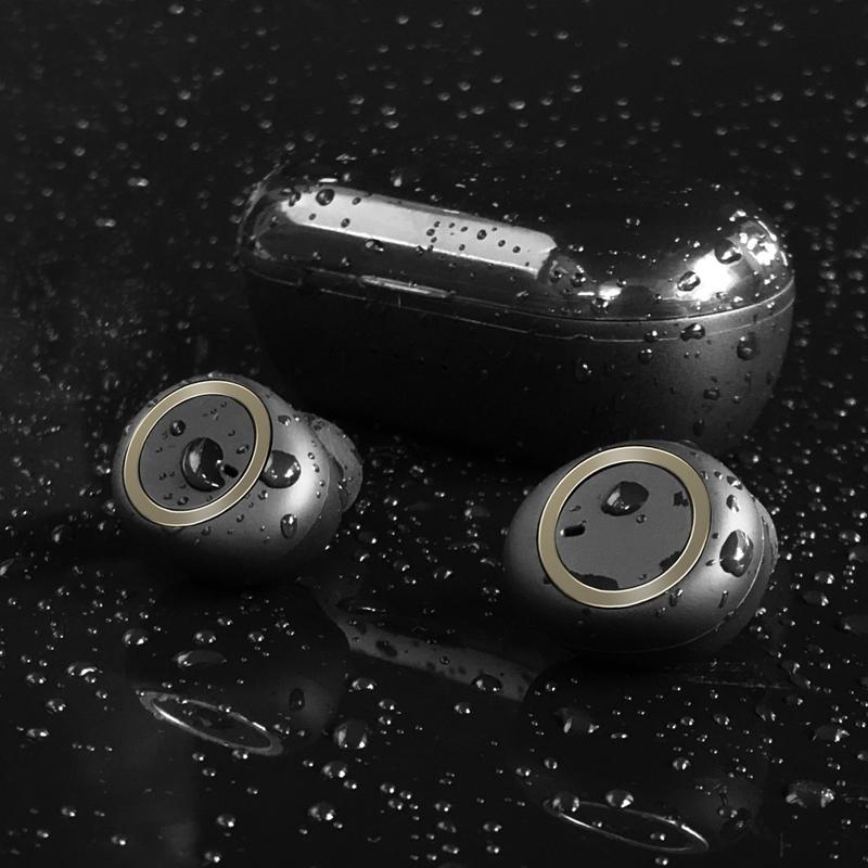 Mini Invisible TWS Bluetooth 5.0 Earphones with Charging Box & Mic – Ultra-Compact In-Ear Headphones (White)